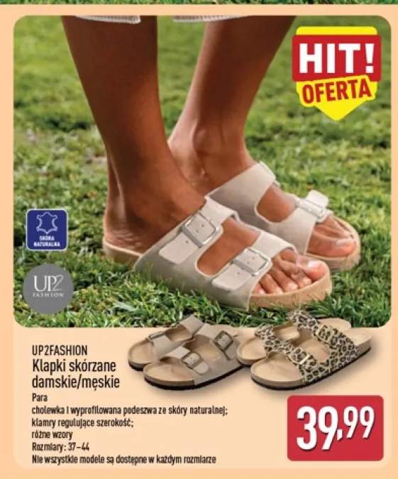 Klapki skórzane damskie/męskie UP2FASHION