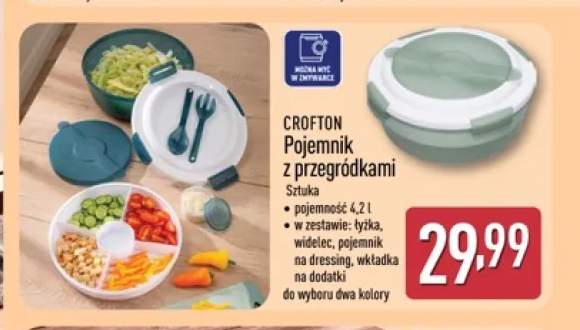 Pojemnik z przegródkami Crofton 4,2 l zielony