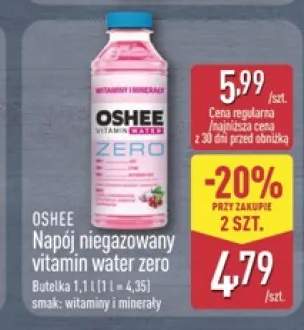 Napój niegazowany Oshee Vitamin Water Zero witaminy i minerały