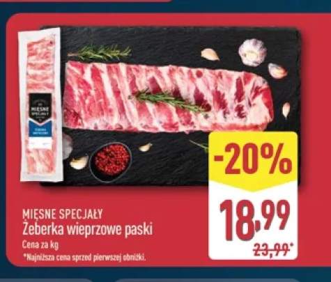 Żeberka wieprzowe paski Mięsne Specjały