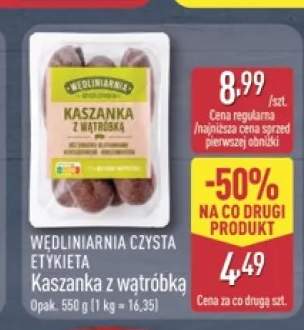 Kaszanka z wątróbką Wędliniarnia Czysta Etykieta