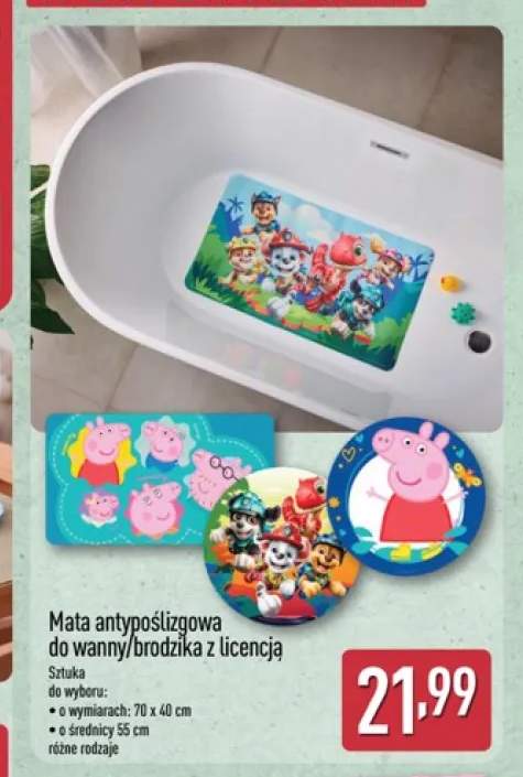 Mata antypoślizgowa do brodzika z licencją