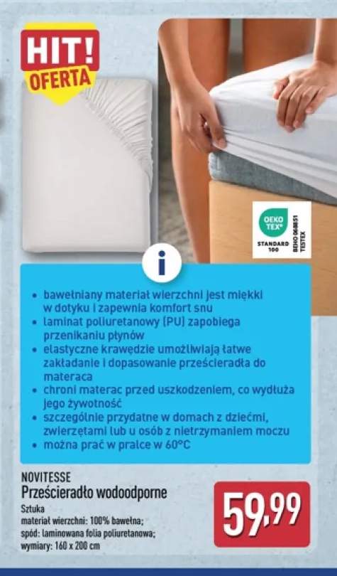 Prześcieradło wodoodporne Novitesse