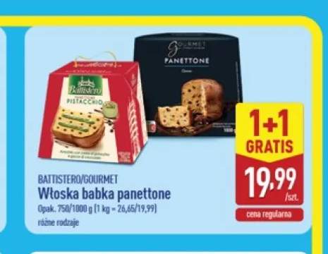 Włoska babka panettone Battistero +1 wariant