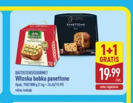 Włoska babka panettone Battistero +1 wariant