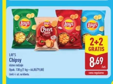 Chipsy Lay's Zielona Cebulka +3 warianty