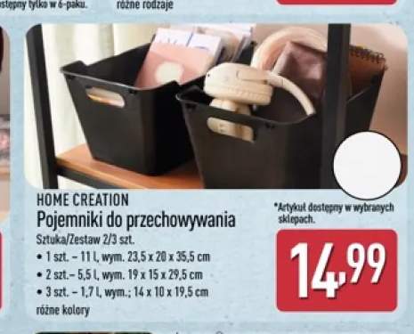 Pojemniki do przechowywania Home Creation 2-pak 5,5 l +1 wariant