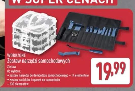 Zestaw narzędzi do demontażu samochodowego WORKZONE +1 wariant