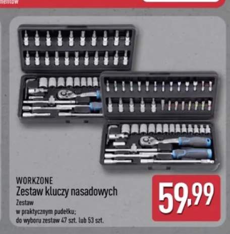Zestaw kluczy nasadowych 47 sztuk WORKZONE +1 wariant