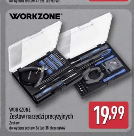Zestaw narzędzi precyzyjnych 36 elementów WORKZONE