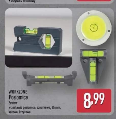 Poziomice WORKZONE zestaw