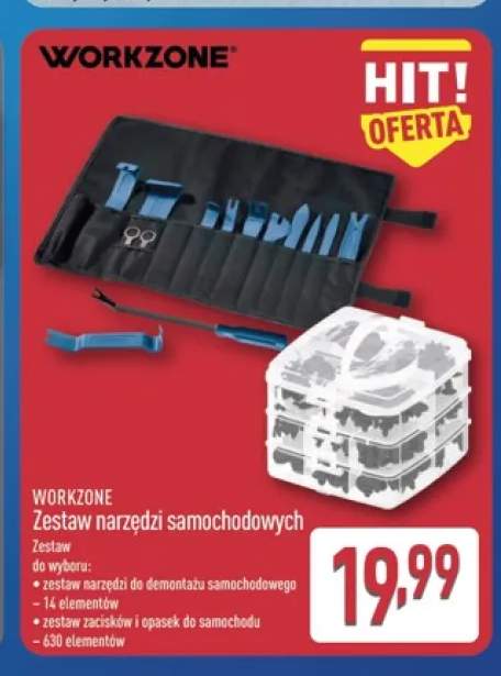 Zestaw narzędzi do demontażu samochodowego Workzone +1 wariant