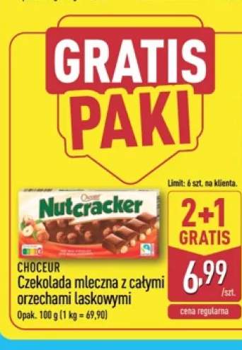 Czekolada mleczna z całymi orzechami laskowymi Choceur