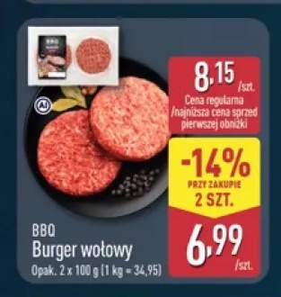 Burger wołowy BBQ 2-pak
