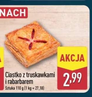 Ciastko z truskawkami i rabarbarem