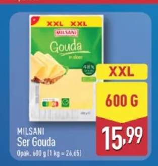 Ser Gouda Milsani w plastrach