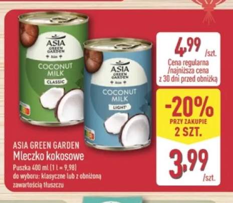 Mleczko kokosowe klasyczne Asia Green Garden +1 wariant