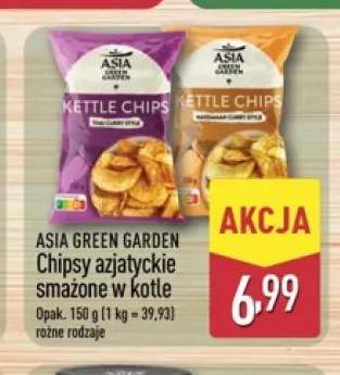Chipsy azjatyckie smażone w kotle Asia Green Garden Thai Curry Style +1 wariant
