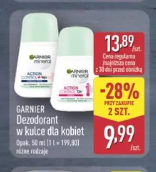 Dezodorant w kulce dla kobiet Garnier Mineral Action Control +1 wariant