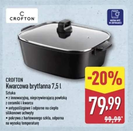 Kwarcowa brytfanna Crofton 7,5 l