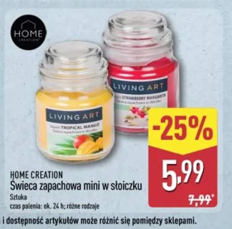 Świeca zapachowa mini w słoiczku Home Creation