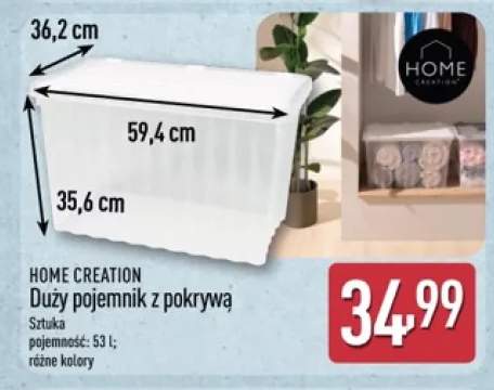 Duży pojemnik z pokrywą Home Creation 53 l