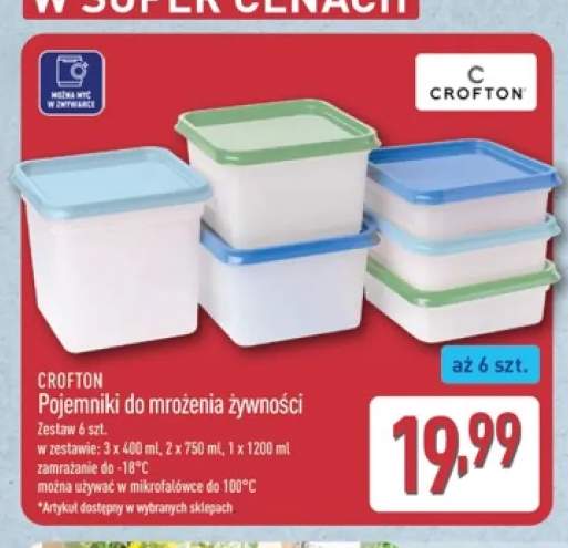 Pojemniki do mrożenia żywności Crofton