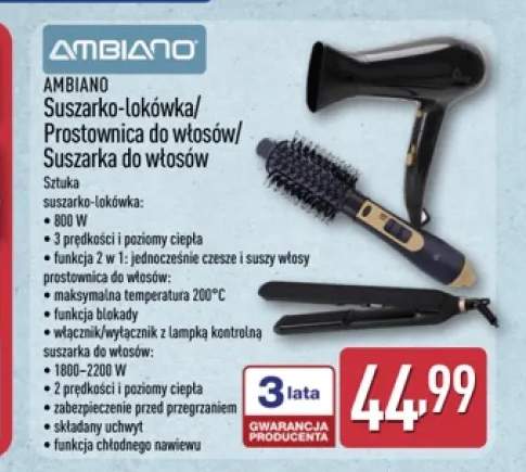 Prostownica do włosów Ambiano +2 warianty
