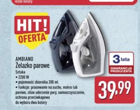 Żelazko parowe Ambiano