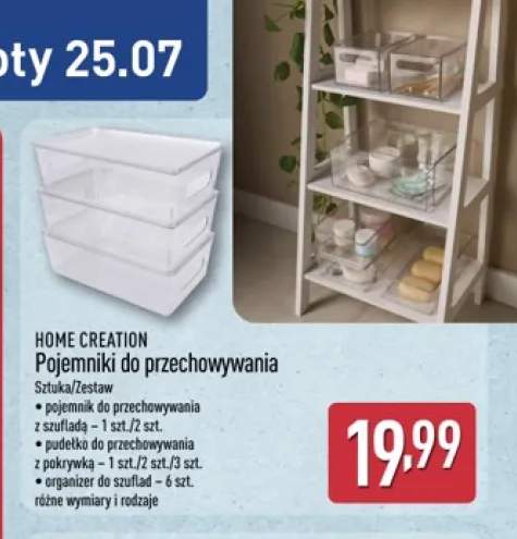 Pojemnik do przechowywania z szufladą Home Creation +2 warianty