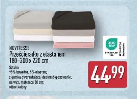 Prześcieradło z elastanem Novitesse 180-200x220 cm