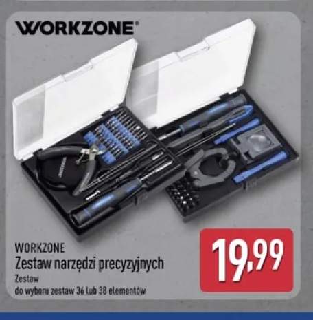Zestaw narzędzi precyzyjnych WORKZONE 36 elementów