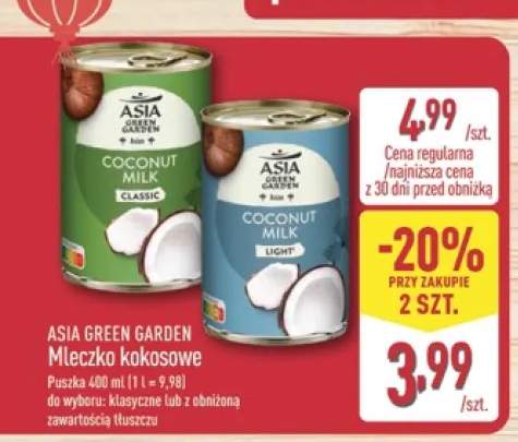 Mleczko kokosowe Light Asia Green Garden +1 wariant