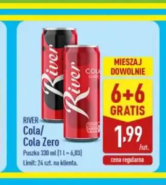 Napój gazowany River Cola Zero +1 wariant