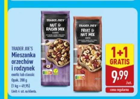 Mieszanka orzechów i rodzynek Trader Joe's Classic