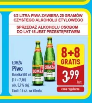 Piwo Łomża Jasne