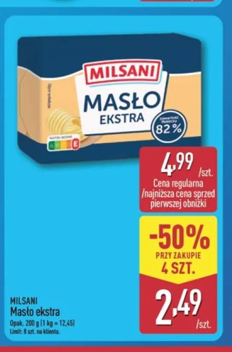 Masło ekstra Milsani