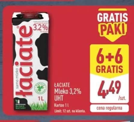 Mleko 3,2% UHT Łaciate