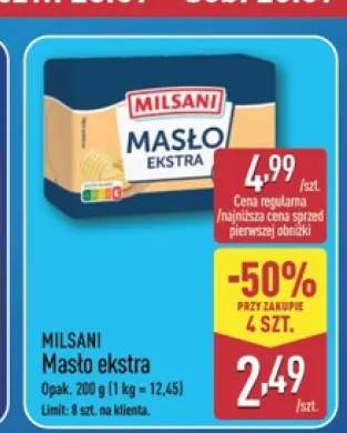 Masło ekstra Milsani
