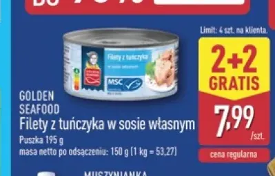 Filety z tuńczyka w sosie własnym Golden Seafood