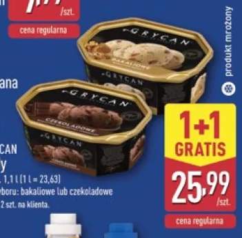 Lody bakaliowe Grycan +1 wariant