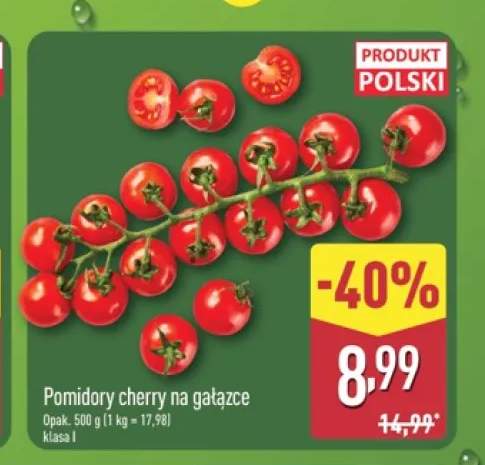 Pomidory cherry na gałązce polskie