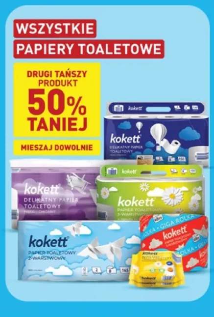 Papiery toaletowe +5 wariantów