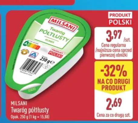 Twaróg półtłusty Milsani