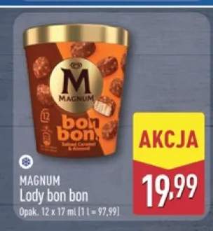 Lody Magnum bon bon Salted Caramel & Almond 12-pak