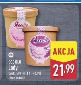 Lody Eccolo słony karmel z malinami +1 wariant
