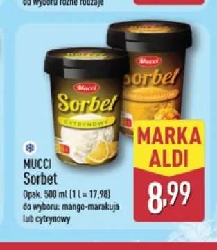 Sorbet cytrynowy Mucci +1 wariant