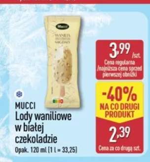 Lody waniliowe w białej czekoladzie Mucci