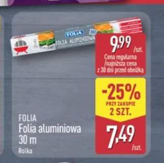 Folia aluminiowa Folia 30 m