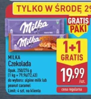 Czekolada Milka Peanut Caramel +1 wariant